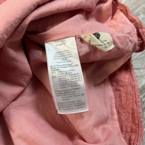 Madewell Smocked Linen-Blend Puff Sleeve Midi Dress - Size 2X - Picture 6 of 8